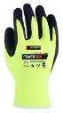 Power GRIP Ultra soft Power Grip Hi-Vis--käsineen valmistuksessa on käytetty uusinta microfoamsandy teknologiaa ja samalla niiden käyttäjä on helposti näkyvissä. Power grip käsine tarjoaa korkeimman tason mukavuuden ja erinomaisen pidon märissä ja kuivissa ympäristöissä. Ominaisuudet • Microfoamsandy pinnoitettu kammen on vedenpitava • HiVis keltainen väri • 13 gg polyesteri • Erittain pehmeä, Joustava että hengittävä 12pr/nippu 10