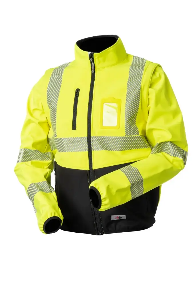 Keltainen kevyt soft shell takki LK2 Priha M