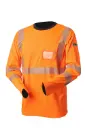 Hi-Vis pitkähihainen oranssi puuvillainen katkoprintti huomiopaita - 4363