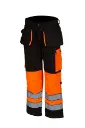 Huomiovärinen riipputaskuhousu oranssi/musta - 4042