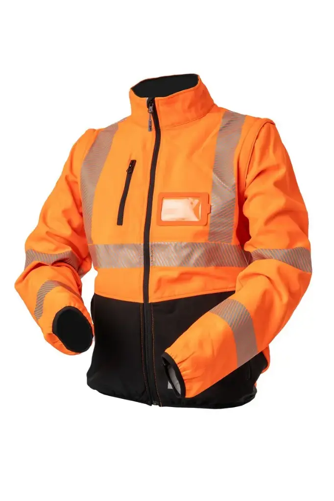 Huomiovärinen softshell pusero oranssi - 4145