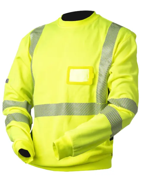 Collegepaita Hi-Vis kelta-musta EN20471 LK.2, Priha M