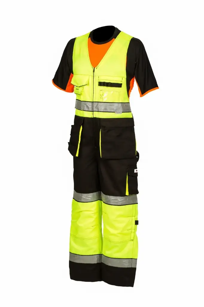 Huomiovärinen riipputasku avohaalari kelta/musta EN 20471 Lk.1 - 4131 Priha