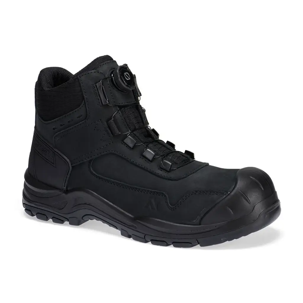 [FC39BKR45] Turvakenkä S3 HRO SR FO SC Musta Nupukki nahka Full-Grain Nubuck Leather