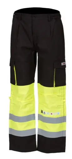 Priha multinormi kelta/musta housut (vuoreton/kesä) 4094