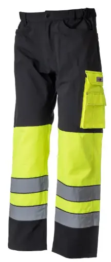 Hi-Vis STRETCH vyötäröhousut kelta/musta - 4358 